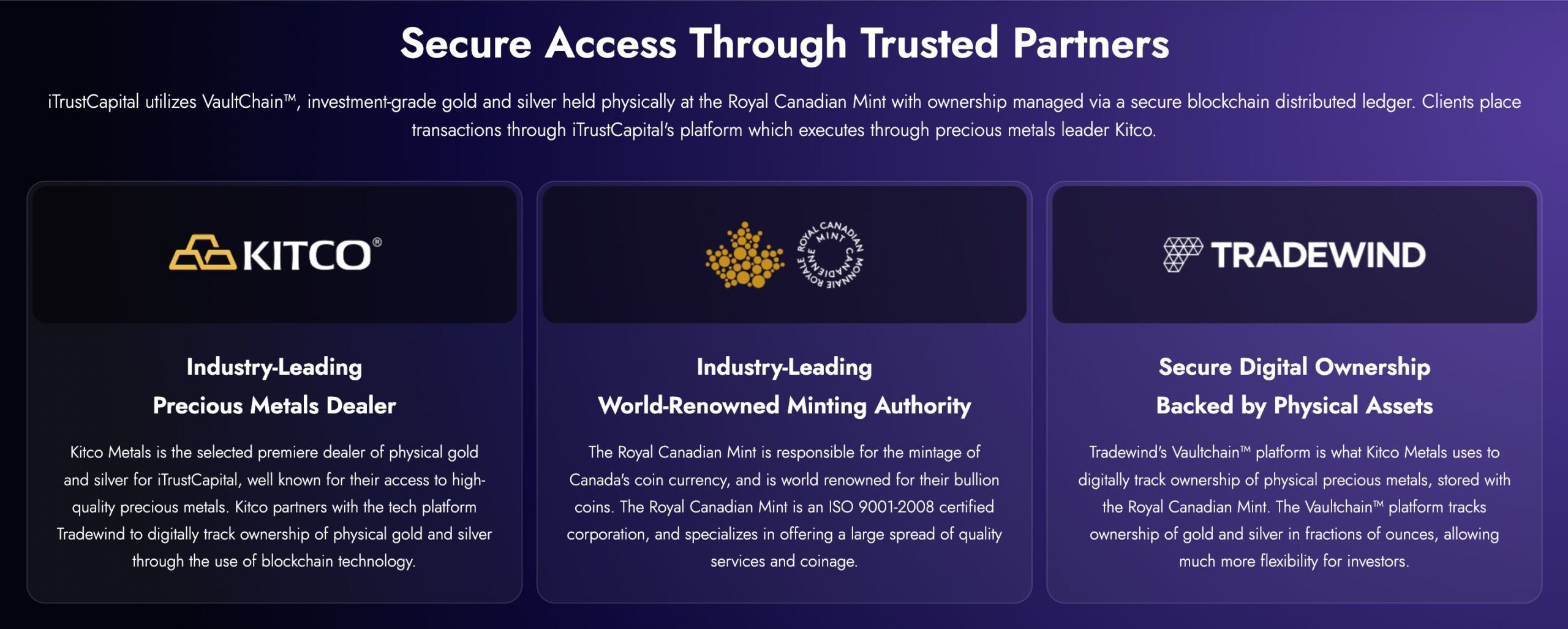 how vaultchain and the royal canadian mint fit in image