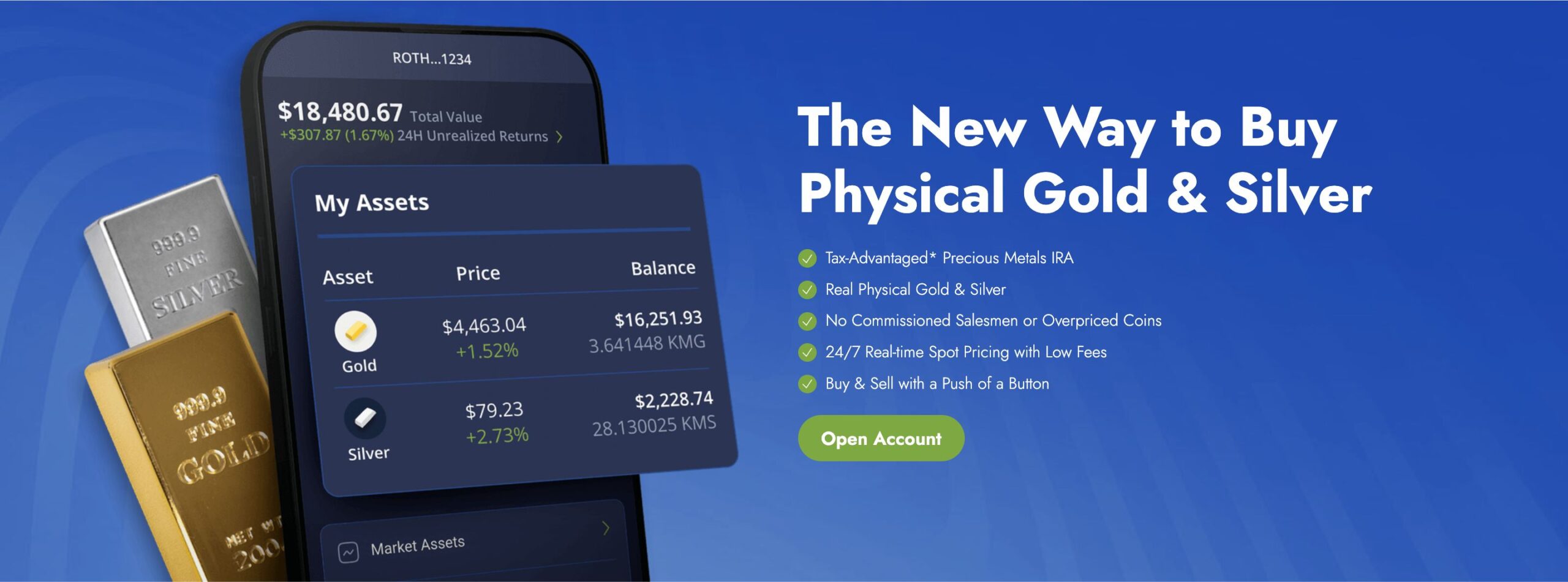 physical gold and silver through kitco image